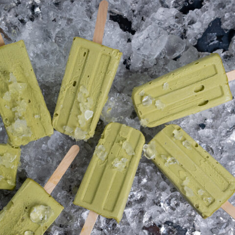 Avocado and Bearss Lime Popsicles