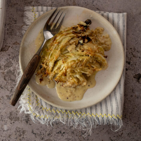Cabbage Gratin with Horseradish Cream